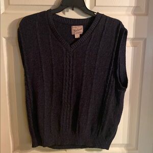 Woolrich Men's Dark Blue V-Neck Sweater Vest